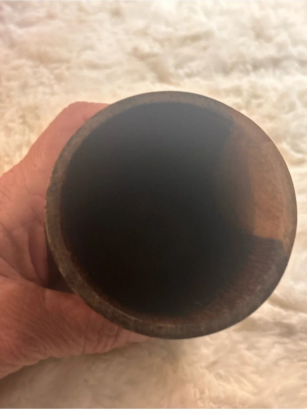 Vintage Tiki Wood Wooden Glass Cup - Picture 4 of 6